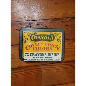 Crayola 1991 Collectors Colors Limited Edition Tin Box 72 Crayons  Vintage